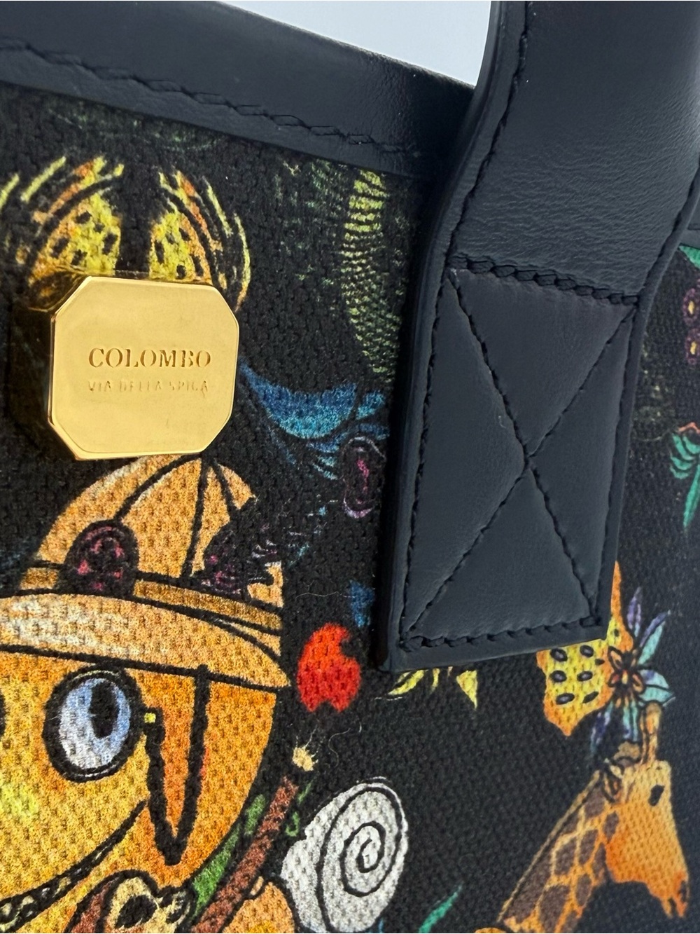 🐊COLOMBO 1937 MILANO • ‘Current New Model’ SAFARI Tote Bag • Made in ITALY - Picture 4 of 16